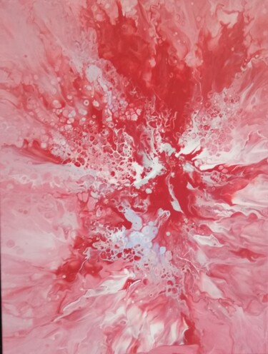 Peinture intitulée "Abstract. Rose en b…" par Philippe Waldack, Œuvre d'art originale, Acrylique Monté sur Châssis en bois