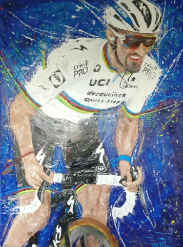 Painting titled "Champion du monde" by Philippe Walle, Original Artwork, Oil