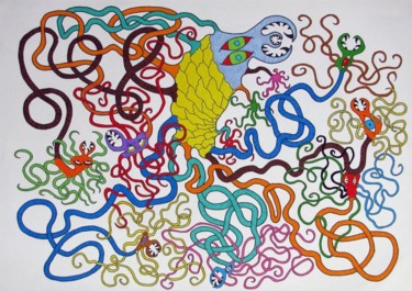 Desenho intitulada ""Attrape-Rêves"" por Philippe Wittner, Obras de arte originais