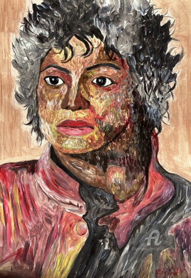 Painting titled "King of pop" by Philippe Zizard, Original Artwork, Acrylic