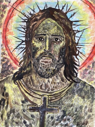 Ζωγραφική με τίτλο "33ans après jesus c…" από Philippe Zizard, Αυθεντικά έργα τέχνης, Ακρυλικό
