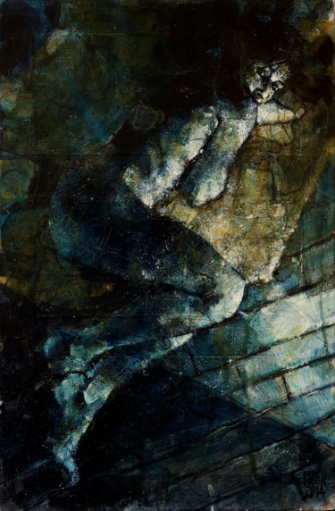 Peinture intitulée "Au clair de lune 20…" par Amirault, Œuvre d'art originale, Huile