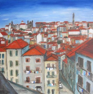 Pittura intitolato "Porto (Portugal)" da Philippe Blanchard, Opera d'arte originale, Acrilico