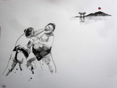 Malerei mit dem Titel "sumo2.jpg" von Philippe Blanchard, Original-Kunstwerk