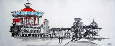 Painting titled "Le carrousel des mo…" by Philippe Blanchard, Original Artwork, Acrylic