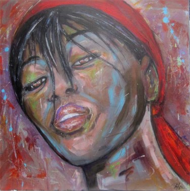 Peinture intitulée "Portrait coloré de…" par Philippe Blanchard, Œuvre d'art originale, Acrylique