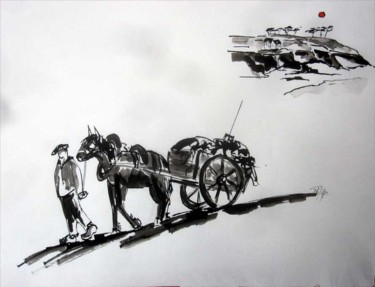 Painting titled "dz 21" by Philippe Blanchard, Original Artwork, Ink
