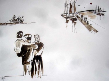 Painting titled "Les petites "pen-sa…" by Philippe Blanchard, Original Artwork, Other