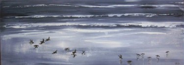 Painting titled "Oiseaux de plage 2" by Philippe Blanchard, Original Artwork, Acrylic