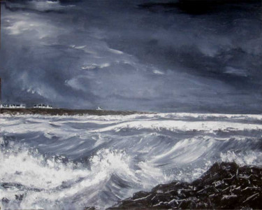 Peinture intitulée "La côte sauvage" par Philippe Blanchard, Œuvre d'art originale, Acrylique