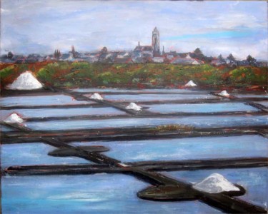 Peinture intitulée "Les marais salants…" par Philippe Blanchard, Œuvre d'art originale, Acrylique