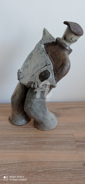 Sculpture titled "raku" by Philippe Coeurdevey, Original Artwork, Clay