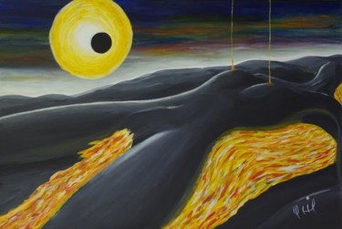 Ζωγραφική με τίτλο "Mauna Kea" από Philippe Corp, Αυθεντικά έργα τέχνης, Λάδι