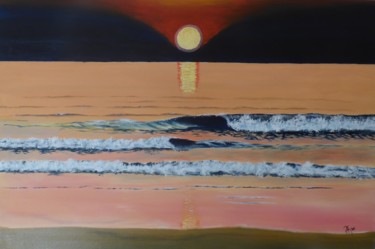 Peinture intitulée "couche-soleil-soula…" par Philippe Gonseth, Œuvre d'art originale, Acrylique