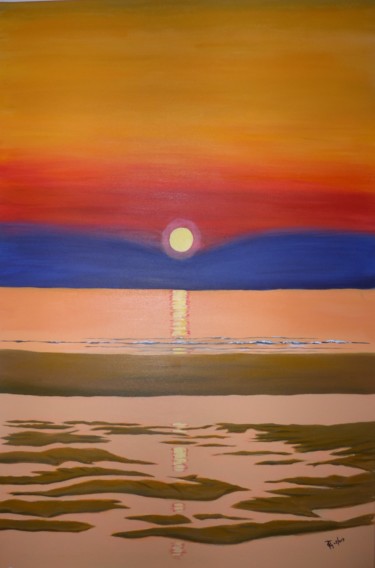 Peinture intitulée "couche-soleil-soula…" par Philippe Gonseth, Œuvre d'art originale, Acrylique