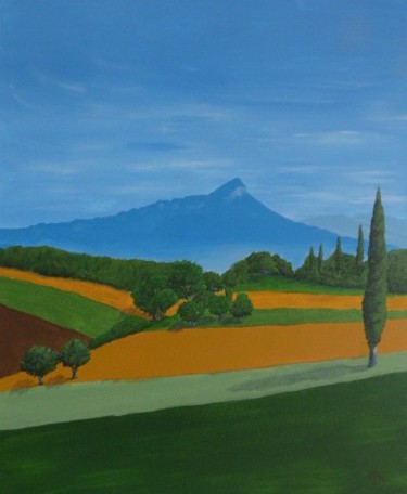 Schilderij getiteld "paysage-drome-50-x-…" door Philippe Gonseth, Origineel Kunstwerk, Acryl
