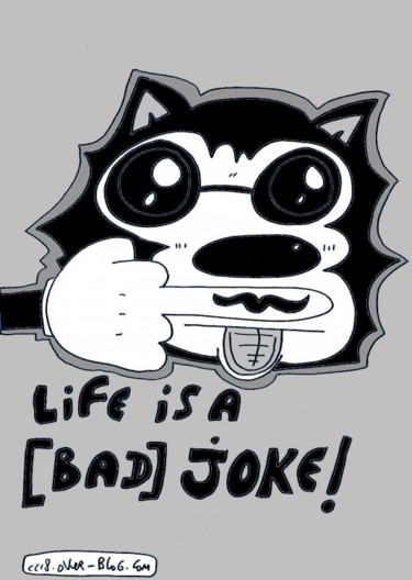 Dessin intitulée "life is a (bad) joke" par Cc18, Œuvre d'art originale