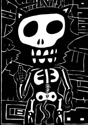 Dessin intitulée "besti skeleton (for…" par Cc18, Œuvre d'art originale