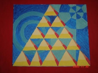 Peinture intitulée "pyramide de pyramid…" par Cc18, Œuvre d'art originale