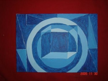 Peinture intitulée "en bleu.." par Cc18, Œuvre d'art originale
