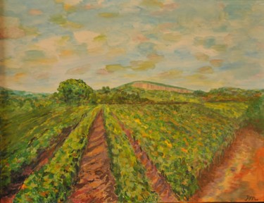 Peinture intitulée "vignes vers les hau…" par Philip Moreau, Œuvre d'art originale, Acrylique