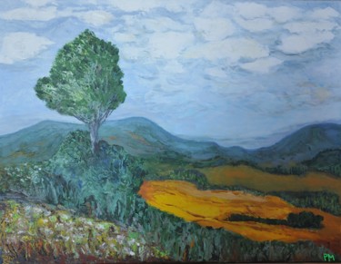Peinture intitulée "Morvan sud I" par Philip Moreau, Œuvre d'art originale, Acrylique