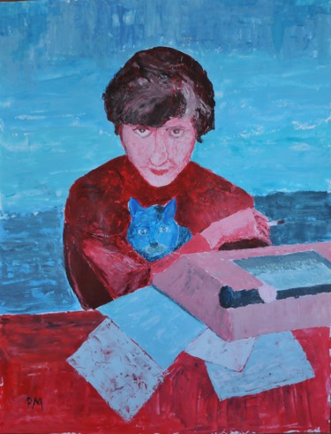 Peinture intitulée "Françoise Sagan" par Philip Moreau, Œuvre d'art originale, Acrylique