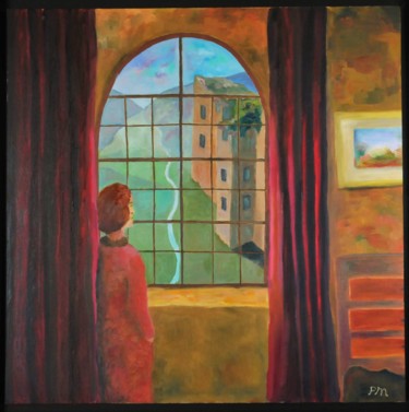 Painting titled "Rêverie matinale" by Philip Moreau, Original Artwork, Oil