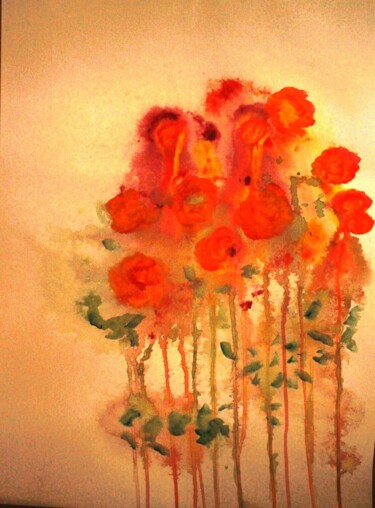 Peinture intitulée "052024-3 Fleurs" par Philip Moreau, Œuvre d'art originale, Acrylique