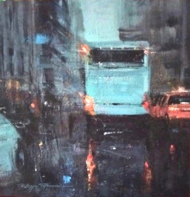 Painting titled "New York , réf : 24…" by Philippe Perennou, Original Artwork, Acrylic Mounted on Wood Stretcher frame