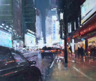 Painting titled "New York , réf : 212" by Philippe Perennou, Original Artwork, Oil