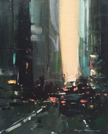 Pintura titulada "New York City , réf…" por Philippe Perennou, Obra de arte original, Oleo Montado en Bastidor de camilla de…
