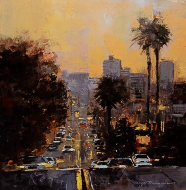 Pintura titulada "Los Angeles, réf :…" por Philippe Perennou, Obra de arte original, Oleo Montado en Bastidor de camilla de…
