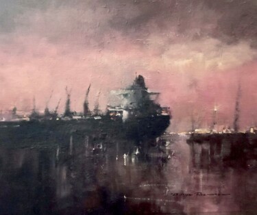 Painting titled "Rotterdam , réf : 2…" by Philippe Perennou, Original Artwork, Acrylic