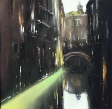 Painting titled "Rio della VERONA ,…" by Philippe Perennou, Original Artwork, Pastel Mounted on Cardboard