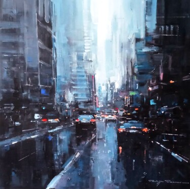 Painting titled "New York , réf : 24…" by Philippe Perennou, Original Artwork, Acrylic Mounted on Wood Stretcher frame