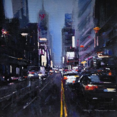 Painting titled "Times Square , réf…" by Philippe Perennou, Original Artwork, Acrylic Mounted on Wood Panel