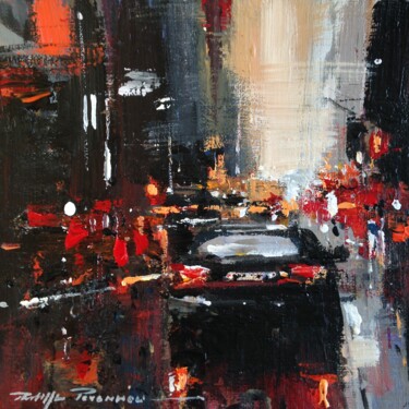 Painting titled "Cityscape 2 , réf :…" by Philippe Perennou, Original Artwork, Acrylic Mounted on Wood Panel
