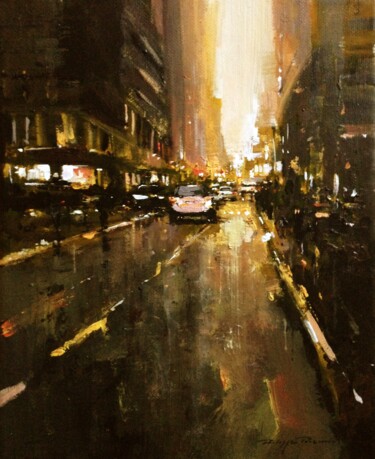 Painting titled "New York , réf : 21…" by Philippe Perennou, Original Artwork, Acrylic Mounted on Wood Stretcher frame