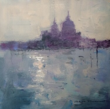 Painting titled "Venise, n° 2603" by Philippe Perennou, Original Artwork, Acrylic Mounted on Wood Stretcher frame