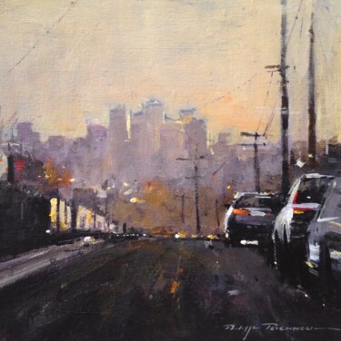 Painting titled "Los Angeles , n° 27…" by Philippe Perennou, Original Artwork, Acrylic Mounted on Wood Panel