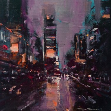 Pintura intitulada "Times Square , n° 2…" por Philippe Perennou, Obras de arte originais, Acrílico Montado em Painel de made…