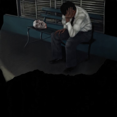 Waiting on a friend. Digitale Künste mit dem Titel "Waiting on a friend." von Philippe Ravailhe (Kobaiart), Original-Kunstwerk, Digitale Malerei