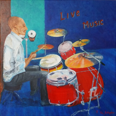 Pintura intitulada "The Drummer" por Philippe Van Bellinghen, Obras de arte originais, Acrílico