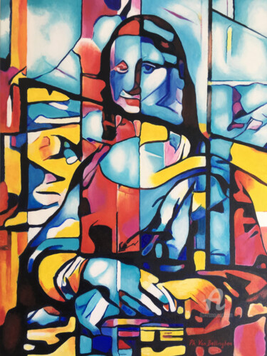 Malerei mit dem Titel "Mona Lisa" von Philippe Van Bellinghen, Original-Kunstwerk, Öl