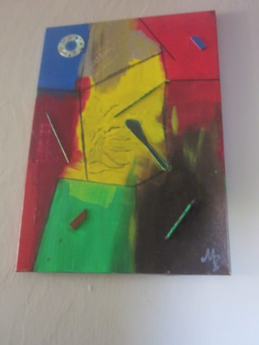 Peinture intitulée "Les outils de l'art…" par Philipps.Pagès.Michèle, Œuvre d'art originale, Acrylique