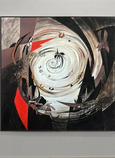 Schilderij getiteld "Swirl - 120x120Cm" door Phill Bello, Origineel Kunstwerk, Olie