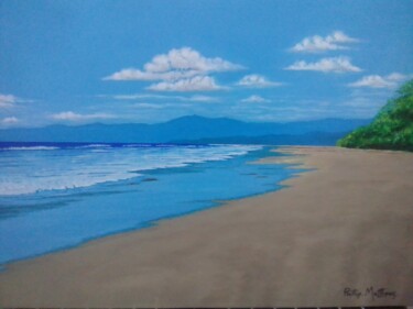 Peinture intitulée "Island beach" par Phillip Matthews, Œuvre d'art originale, Acrylique