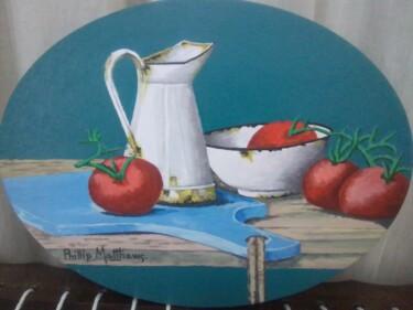 Картина под названием "Kitchen tomatoes" - Phillip Matthews, Подлинное произведение искусства, Акрил