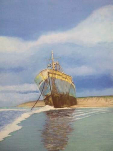 Painting titled "Beached" by Phillip Matthews, Original Artwork, Acrylic